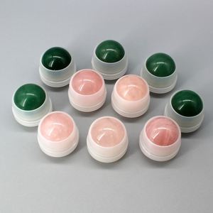 Rodillos de Piedras de Cristal Naturales Personalizados para Fabricantes, Bolas Redondas de Jade para Botellas de Aceites Esenciales - Product Image 1
