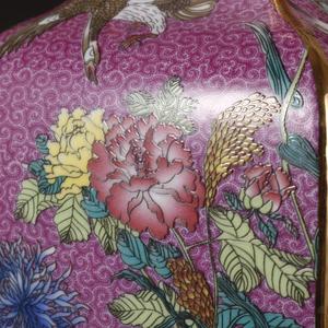 Cina porcellane per la casa vaso in smalto rosa <span class=keywords><strong>con</strong></span> pittura a <span class=keywords><strong>fiori</strong></span> e uccelli decorazioni per la casa <span class=keywords><strong>vasi</strong></span> in ceramica barattoli <span class=keywords><strong>di</strong></span> zenzero decorazioni per la cina - Product Image 4