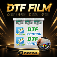 Film de transfert thermique DTF PET personnalisé par le fabricant, largeur 30 cm, avec un taux de transfert de 99 % et haute température pour T-shirt