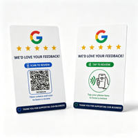 NFC Google Bewertungskarte PVC CR80 Tippen zum Bewerten QR-Code Kundenfeedback-Karte für Restaurants, Einzelhandelsgeschäfte, Hotels und Unternehmen