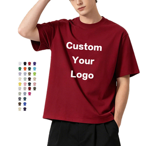 เสื้อยืดคุณภาพสูง ผ้าฝ้าย 100% ออกแบบเองได้ เสื้อยืดผู้ชายสีดำทรงโอเวอร์ไซส์ พิมพ์ลาย เสื้อยืดเปล่าสำหรับพิมพ์ลาย เสื้อยืดกราฟิกสำหรับทุกเพศ - Product Image 1