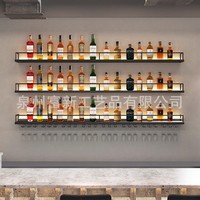 Porte-vin mural moderne en fer de luxe léger pour la maison, le bar et le rangement de restaurant