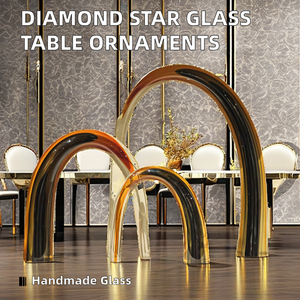Scultura in Cristallo di Vetro Colorato Trasparente a Forma di Stella di Diamante, Ornamenti Moderni Europei per Arredamento Casa, Decorazioni <span class=keywords><strong>da</strong></span> <span class=keywords><strong>Tavolo</strong></span> Artigianali - Product Image 3