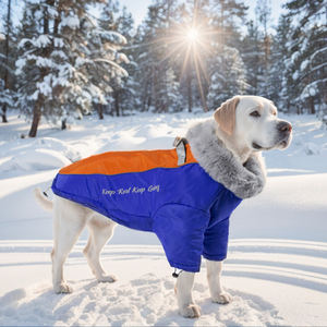 Produsen grosir mantel anjing tahan air hangat dengan kerah bulu kelinci - Product Image 6