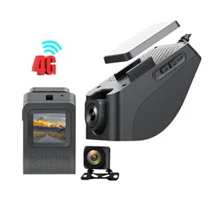 4G Wifi gizli çift Lens DVR Dashcam GPS izleme ile 2 Ch kayıt 24h park monitörü filo yönetimi için