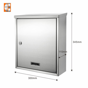 Thép không gỉ Hộp Thư Key khóa hộp thư treo tường bài hộp - Product Image 2