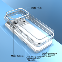 Coque de téléphone antichoc en acrylique haute transparence 2,5 mm pour iPhone 17 16 15 Pro Max – Prix de gros AK