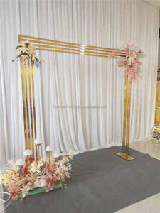 Suporte moderno de festa de casamento, suprimentos removíveis de prateleira de ouro de aço inoxidável - Product Image 5