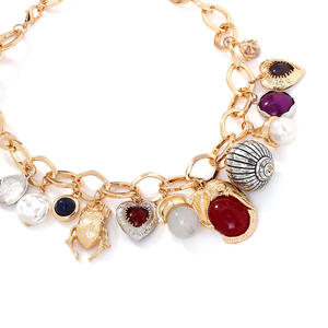 Collar de cadena con colgante chapado en oro de 18 quilates estilo retro exagerado europeo-americano 2026, 40-60cm, unisex, a la moda - Product Image 2