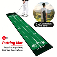 Tapis de putting personnalisé pour le golf, tapis de putting d'intérieur avec base en caoutchouc pour l'entraînement à domicile et la promotion de la marque