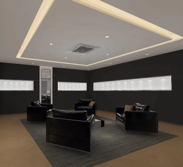 Luxury Rotating LED Lighting Showcase for Jewelry & Watches Tempered Glass MDF Retail Store Display Stand for Mall Use