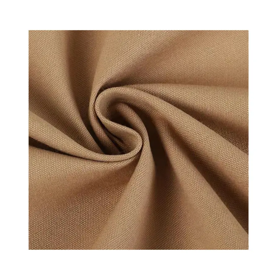 Tela de lona de algodón impermeable/no impermeable tejida de color sólido al por mayor para la fabricación de bolsos