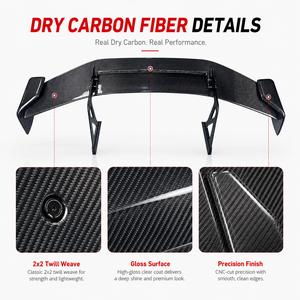 Alerón Trasero de Fibra de Carbono Estilo AD para <span class=keywords><strong>Audi</strong></span>, Mercedes, BMW <span class=keywords><strong>Sedan</strong></span> Serie 3, 4, 5, M3, M4, F30, F32, F80, F87, F82, G20, G22, G80, G82, G87 - Product Image 4