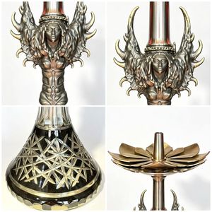 Luxury Stainless Steel Mini <b>Hookah</b> Mirror Technique LED Lighting Portable Shisha <b>Pipe</b> for Bar Travel Gift - Product Image 5