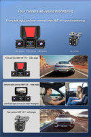 Boîte noire de voiture 4 canaux 1080P, caméra de tableau de bord WiFi 360 degrés, enregistreur de conduite de taxi, vision nocturne, 4 caméras DASHCAM