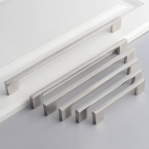 Gagang Kabinet Furnitur Laris Manis, Bahan Aluminium Alloy, Finishing Nikel Brushed, Gagang Tarik untuk Lemari Dapur dan Laci - Product Image 4