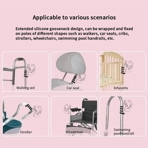 Portavasos antideslizante para cochecito, accesorio <span class=keywords><strong>Universal</strong></span> ajustable para cuello de cisne, soporte para teléfono móvil, soporte para <span class=keywords><strong>carrito</strong></span> de cochecito de bebé - Product Image 6