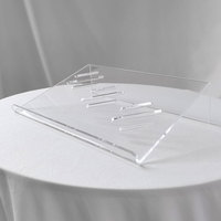 Support métallique transparent pour ordinateur, en plastique acrylique, transparent, pour bureau