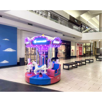 Manège musical LED pour enfants, équipement de terrain de jeux extérieur, carrousel lumineux pour parcs d'attractions à vendre