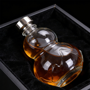 Bouteille de whisky, de liqueur ou de gin créative en forme de <span class=keywords><strong>gourde</strong></span>, design haut de gamme, transparente, 250 ml, 500 ml, 1000 ml, avec <span class=keywords><strong>bouchon</strong></span> hermétique - Product Image 5