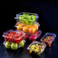 Conteneur d'emballage transparent jetable en plastique PET de qualité alimentaire KAIDA KD-212HLC pour fraises et légumes