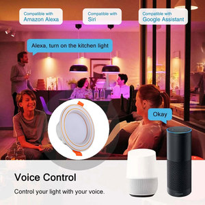 6W ZigBee Thông Minh LED Đèn Downlight RGB 2700K-6500K Hiện Đại W + C Ánh Sáng Điều Khiển Từ Xa Mờ Ánh Sáng Tại Chỗ Alexa Tương Thích Sắt - Product Image 6