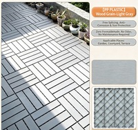 Losetas de Plástico PP para Exterior, Diseño de Adoquín, Ecológicas, para Terraza, Jardín, Balcón