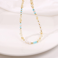Collier et bracelet en citrine naturelle et perles d'eau douce, chaîne ajustable, bijoux de luxe pour tenue quotidienne, rendez-vous galants, décontractée et élégante