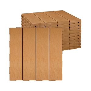 SHENGCHENG - Baldosas de Plástico para Terraza, Interconectables, para Interiores y Exteriores, Baldosas de WPC para Jardín, Baldosas de Madera para Terraza - Product Image 1