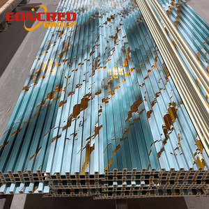 Grille décorative WPC pour mur de <span class=keywords><strong>galerie</strong></span> d'art, grille blanche minimaliste et épurée, panneau mural WPC d'intérieur - Product Image 3
