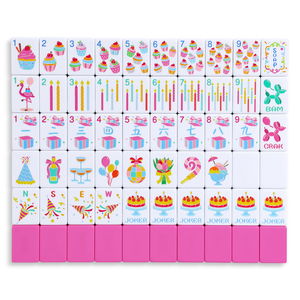 Tuiles <span class=keywords><strong>de</strong></span> <span class=keywords><strong>Mahjong</strong></span> Américaines en Mélamine « Joyeux Anniversaire » en Gros, 160 Pièces, Ensemble <span class=keywords><strong>de</strong></span> Tuiles <span class=keywords><strong>de</strong></span> <span class=keywords><strong>Mahjong</strong></span>, Couleurs Variées, Designs Personnalisés Disponibles - Product Image 2