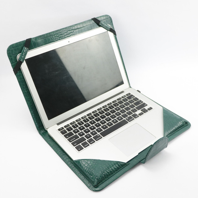 New Pu Leather Laptop Sleeve crocodile Fashion Style Woman Laptop Bag for 13" Macbook