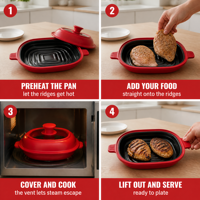 Accessoires de cuisine : Plaque de cuisson en silicone pour micro-ondes avec couche de conduction thermique au fond
