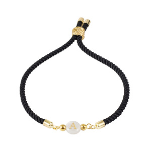 <span class=keywords><strong>YL</strong></span> en Stock, nueva pulsera con letra inicial para mujer, pulsera con abalorio de cuerda ajustable hecha a mano para mujer, regalo de joyería de moda para mujer - Product Image 5