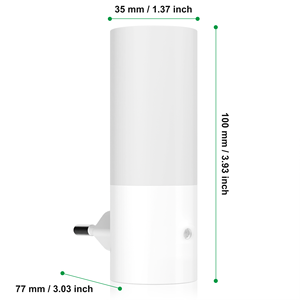 Automatic <b>Light</b> Sensor <b>LED</b> Night <b>Light</b> Plug in 2700K Warm White ABS Bedside <b>Hallway</b> Indoor Lighting Factory Supply - Product Image 2