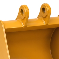 Bucket Excavator Mini Kompak untuk Penggalian Parit Jalan Raya, Excavator Kecil 1-3 Ton, Desain Tepi Dilas, Warna Kuning, Lebar 400mm