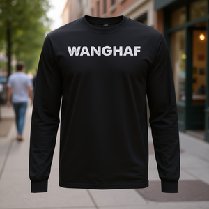 T-shirt a maniche lunghe Wanghaf nera unisex per adulti taglia M L XL XXL - Product Image 3