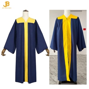 Vestido Clásico de Bautismo <span class=keywords><strong>para</strong></span> Adultos, Túnica de Coro <span class=keywords><strong>para</strong></span> Sacerdotes y Pastores Unisex, Manga Larga, 100% Poliéster - Product Image 2