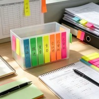 Vente directe usine – Marque-pages autocollants transparents pour livres, notes adhésives, bloc-notes, papeterie esthétique