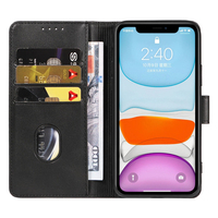 Funda Tipo Cartera de Cuero PU para iPhone 11 - Funda con Soporte, 3 Ranuras para Tarjetas, Cierre Magnético y Carcasa Antigolpes