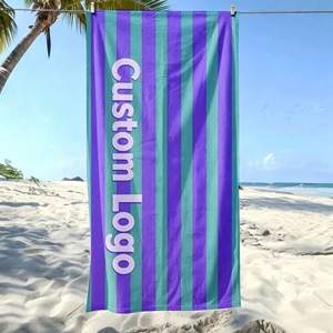 Eco Friendly 100 <b>Microfiber</b> Custom Logo Printed Quick Dry Lightweight <b>Beach</b> <b>Towel</b> for Swimming Pool Travel Outdoor - Product Image 1