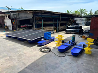 Aérateur à roue à aubes solaire Shuijingling 2HP AC220V DC96V, adapté aux étangs d'élevage de poissons et de crevettes