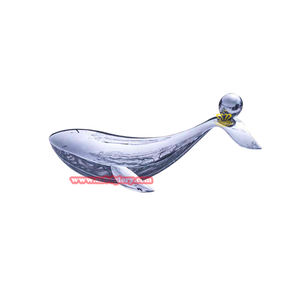 Jardín al aire libre Waterscape Adornos náuticos Escultura Plateado Estatuas de peces cetáceos de acero inoxidable - Product Image 2