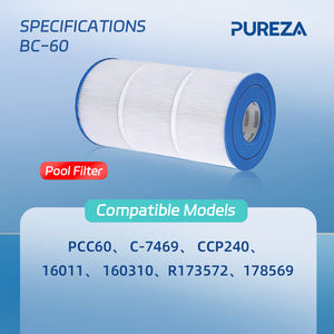 Cartucho <span class=keywords><strong>de</strong></span> Filtro <span class=keywords><strong>de</strong></span> Repuesto PUREZA BC-60 PP para Piscina, Tipo Multi-Piscina, Compatible con Pentair CCP240 PCC60 Unicel C-7469, 4 x 60 Pulgadas Cuadradas Pies - Product Image 2