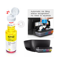 Tinta Isi Ulang Botol Berbasis Air Warna Premium Kompatibel GT 52 53 GT52 GT53 GT53XL untuk Printer HP DeskJet GT5810 5820