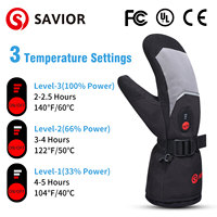 Gants chauffants électriques imperméables pour hommes, alimentés par batterie rechargeable, mitaines chaudes pour l'hiver, sports de plein air tels que le ski, le snowboard