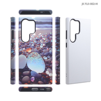 Casing HP 2-in-1 TPU PC dengan Lubang Besar, Motif Frosted, untuk Transfer Panas, Sublimasi 3D, Matte, Kosong, Lubang Besar