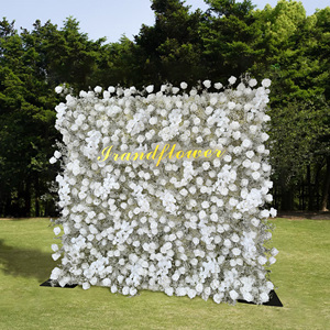 Fabbrica di alta qualità moderna fiori artificiali decorazioni tutti <span class=keywords><strong>bianco</strong></span> muro di fiori 8ft X 8ft per decorazioni di nozze - Product Image 3