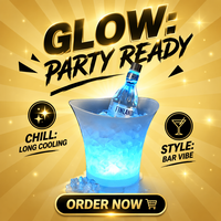 Seau à glace pour champagne brillant Grey Goose de haute qualité pour bars KTV, vente en gros
