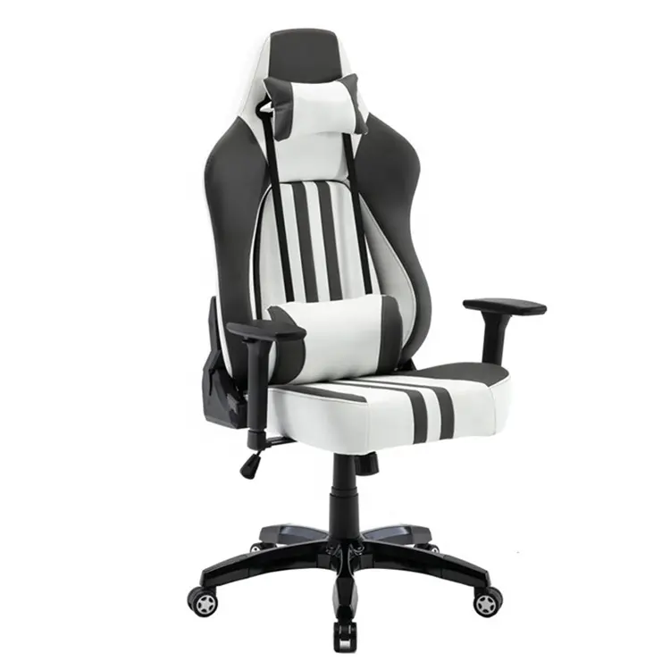 Оптовая продажа, игровое гоночное кресло из формованной пены, офисное вращающееся кресло Mesa Cadeira Gamer, белое игровое кресло для рабочих столов